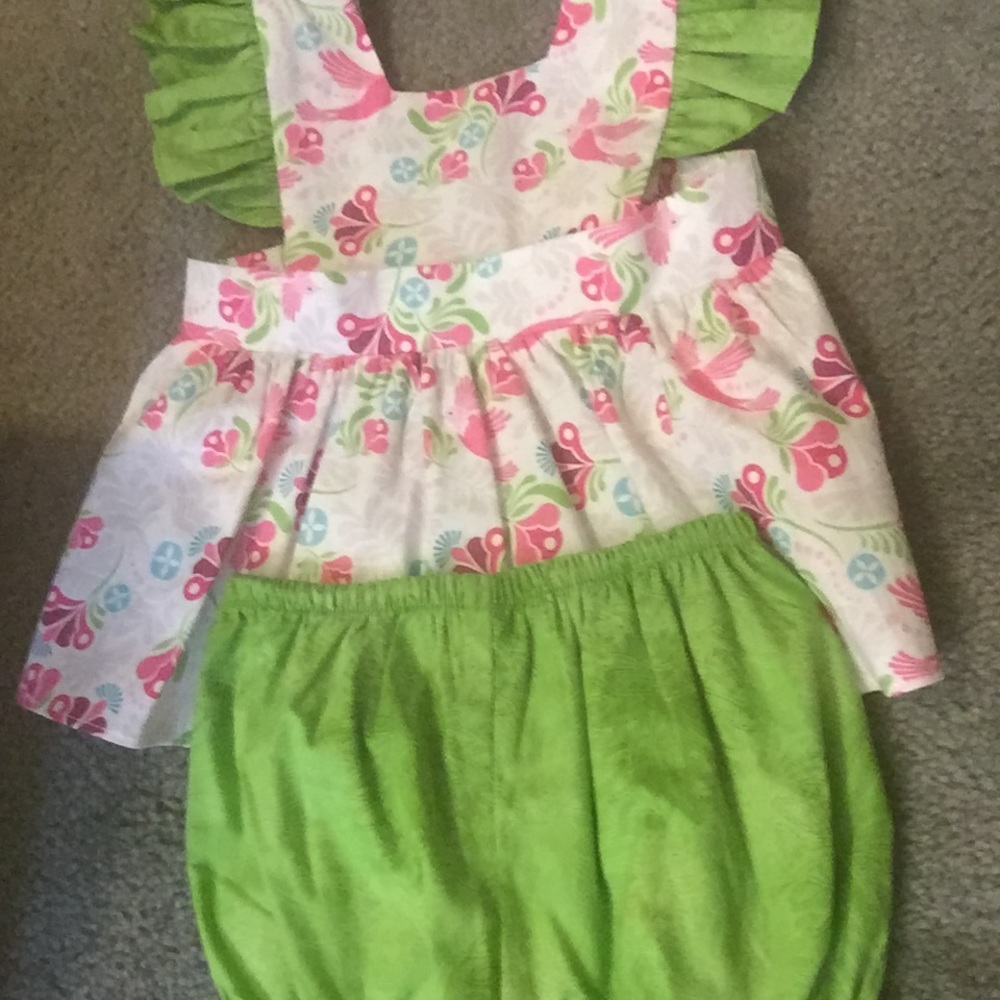 Ricrac and ruffles pinafore